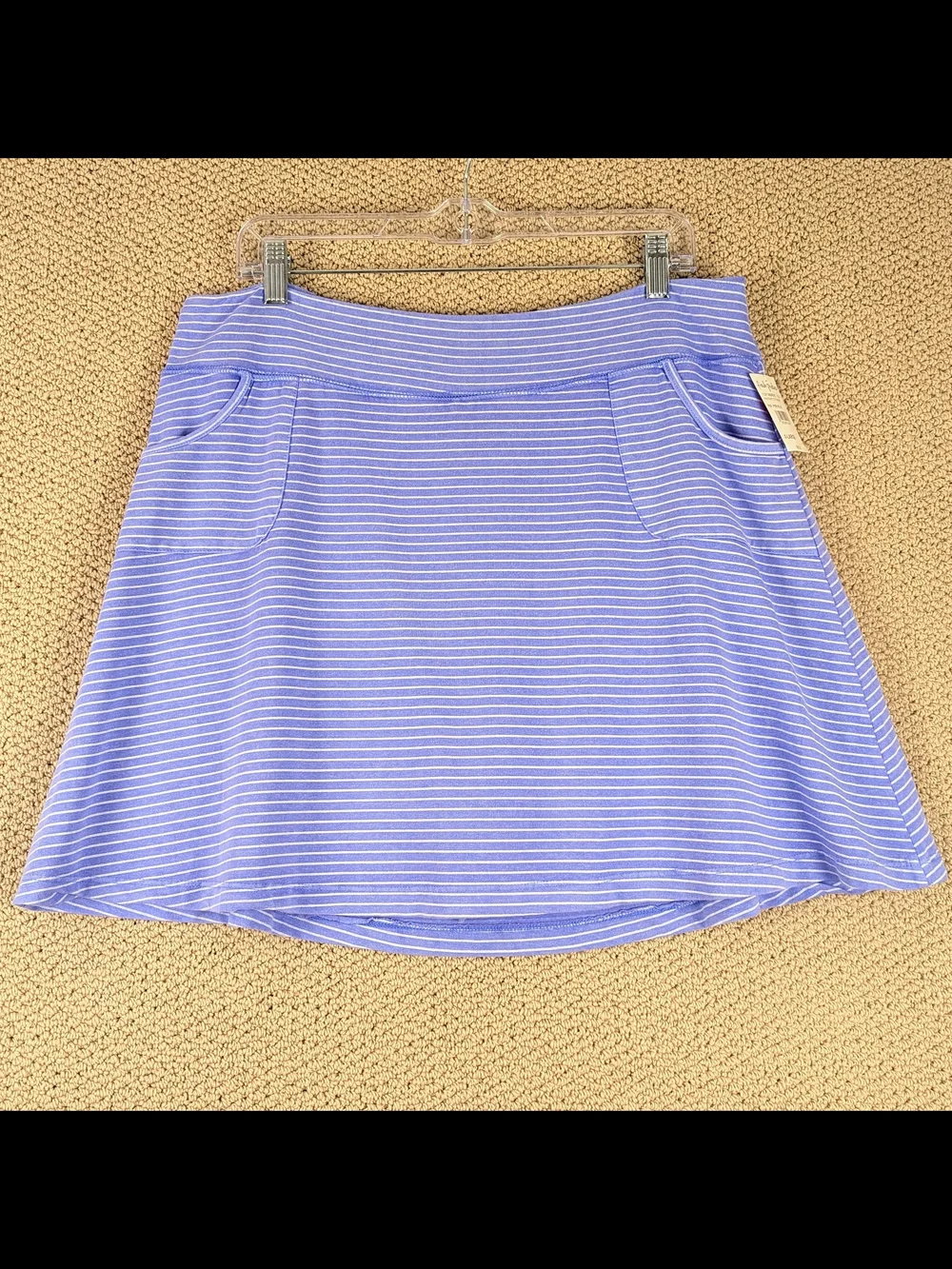fresh produce Lavender Striped A-Line City Skort Size XL New